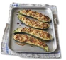 Sausage & herb stuffed courgettes